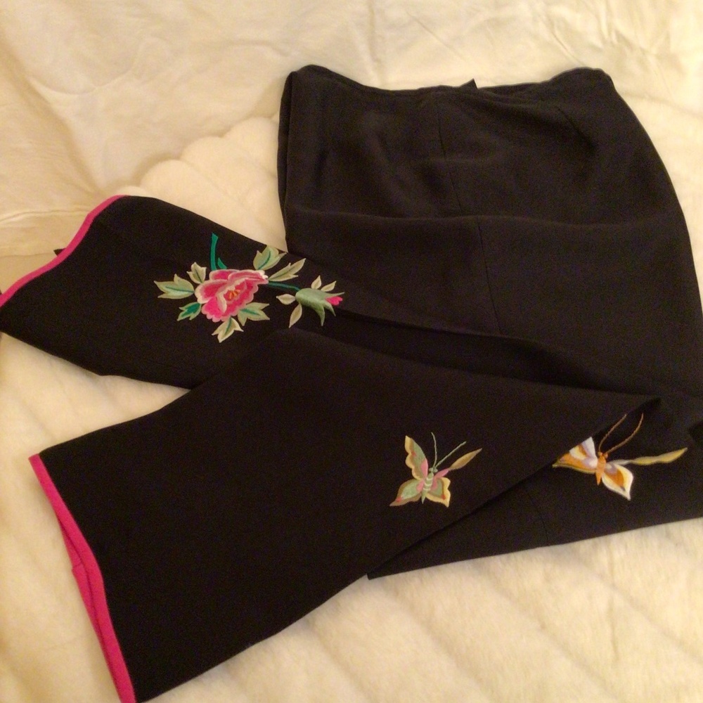 Jade Melody Tam size 4 Black Silk Pants
